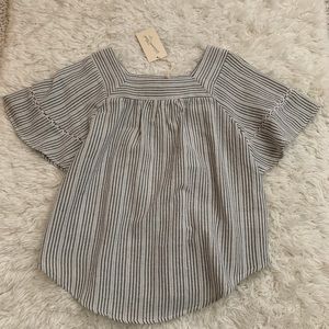 Marshalls Striped Linen Top
